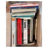 Box of mixed gun smithing, Back country and aviation books