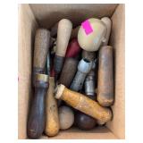 Assorted Vintage Wooden Tool Handles, Knobs & Gunsmithing Parts