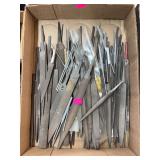 Assorted sizes of metal files