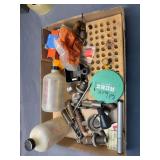 Assorted Reloading Dies, Powder Measures, RCBS Primer Tray & Reloading Accessories Lot