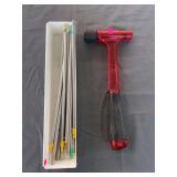 Reloading Kinetic Bullet Puller with Assorted Gun Cleaning Rods