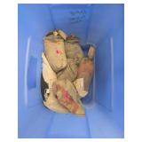 Bin of chilled hard lead shot bags.