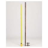 Solid bar clamp approximately 54”