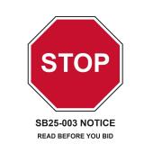 STOP — Semiautomatic Firearm Buyers: Read Before You Bid (SB25-003)