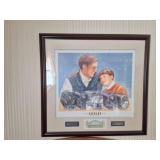 LIONEL CENTURY CLUB GOLD- SIGNED - FRAMED- WALL