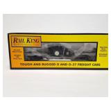 RAIL KING- MTH CONSTRUCTION FLAT W/ ERTL TRACTOR-