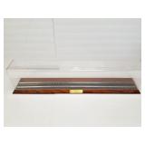 DISPLAY CABINET- WOODEN BOTTOM-APPROXIMATELY 3