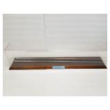 DISPLAY CABINET WITH TRACK-WOODEN BOTTOM -