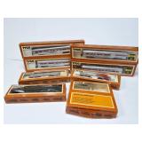 TYCO- SANTA FE- 8 BOXES-4 SANTA FE CARS- BOX OF