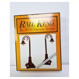 RAIL KING- METAL LAMP POST SET- NO 59 MAROON