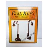RAIL KING- METAL LAMP POST SET-NO 59 MAROON