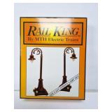 RAIL KING- METAL LAMP POST SET-NO 59 MAROON