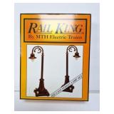 RAIL KING- METAL LAMP POST SET-NO 59 MAROON