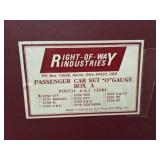 RIGHT OF WAY INDUSTRIES- PASSENGERS CAR SET- O