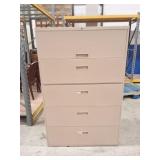 5 DRAWER METAL FILING CABINET