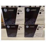 HO LASERJET- 42A- 4 BOXES TONER