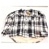 FLANNEL LINED- BLACK AND WHITE SHERPA LINED