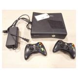 XBOX 360 WITH 2 CONTROLLERS AND POWER CORD