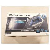 ROWENTA- PERFORMANCE IRON- IN OPENED BOX- APPEARS