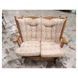 GLIDER- LOCESEAT - WOOD WITH CUSHIONS