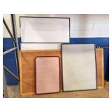 3 DRY ERASE BOARDS AND 3  TACK BOARDS