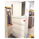 4 DRAWER FILING CABINET AND SLIDING DOOR CABINET