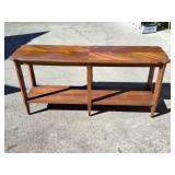 WOODEN LONG TABLE WITH BITTIM SHELF