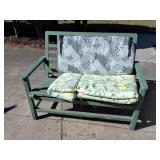 OUTDOOR WOODEN BENCH WITH CUSHIONS AND FUTON WITH
