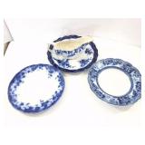 MADE IN ENGLAND- BLUE CHINA- 4 PIECES