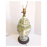 LAMP WITH SHADE- VERY HEAVY AND ORNATE