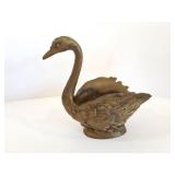 BRASS SWAN- APPROXIMATELY 7 INCHES TALL