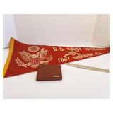 U.S. COAST ARTILLERY PENNANT- WALLLET AND KNIFE