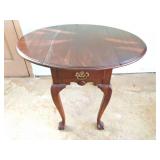 CLAW FOOT- DROP LEAF LAMP TABLE