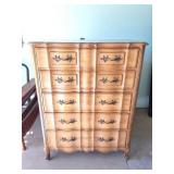 BEDROOM SET- ORNATE TALL DRESSER- DOVE TAIL