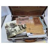 VINTAGE BRIEFCASE AND ALL HISTORICAL ITEMS INSIDE