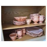 DISH SET AND CONTENTS OF CABINET