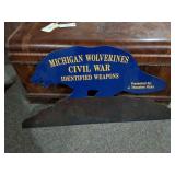 MICHIGAN WOLVERINES WOODEN PAINTED SIGN