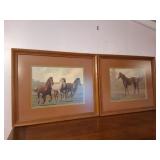 A SET OF 4 WALL EQUINE WALL HANGINGS