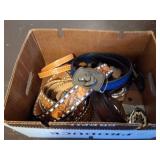 LEATHER BELTS AND BELT BUCKLES