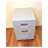 2 DRAWER ROLLING FILING CABINET