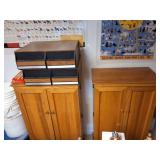VHS TAPES AND CABINETS