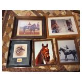5 ASSORTED RACE HORSE PICTURES