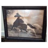 VINTAGE HORSE FRAMED PRINT