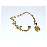 14K GOLD CHAIN WITH DOG PENDANT