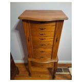 UPRIGHT OAK JEWLERY BOX