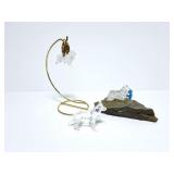 CRYSTAL AND GLASS DOG FIGURINES