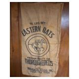 EASTERN OATS - VINTAGE STENCILED BERLAP BAG