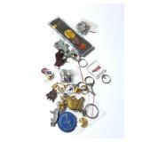 PINS-BADGES- KEY RINGS AND MORE