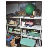 2 SHELVES AND ALL CONTENTS- ROASTER, BAALL -