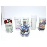 6- VINTAGE RACING GLASSES- CHURCHILL DOWNS-